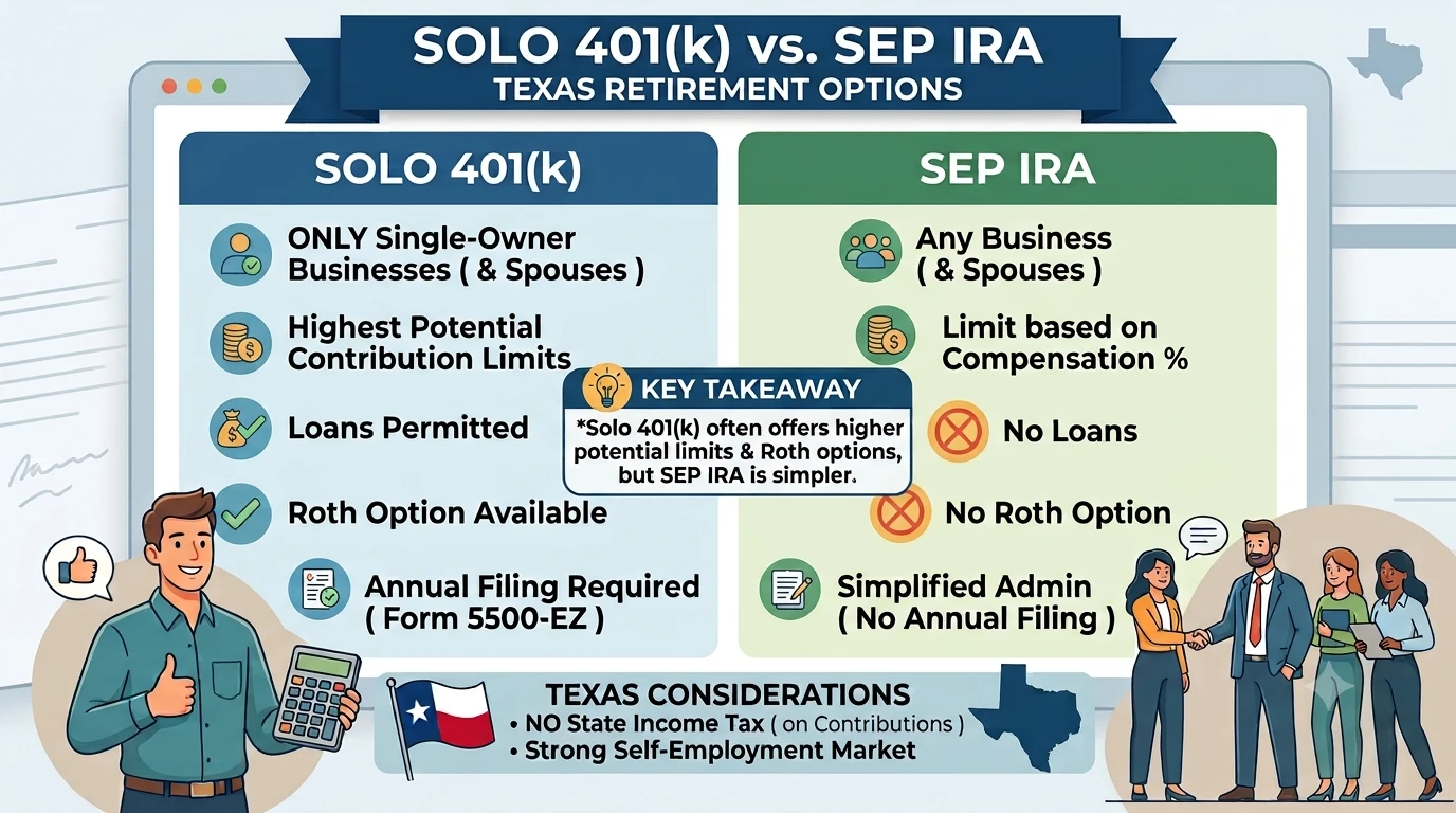 Business owner planning retirement contributions with a laptop and financial documents